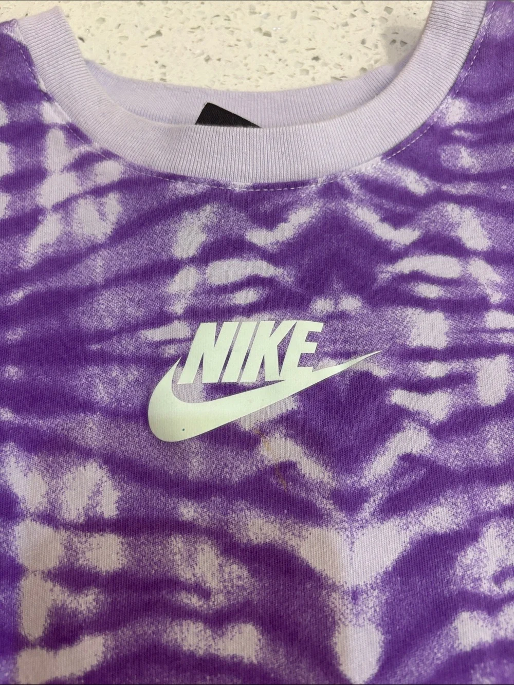 Nike Girls' Purple Tie-Dye Short Sleeve Dress size small